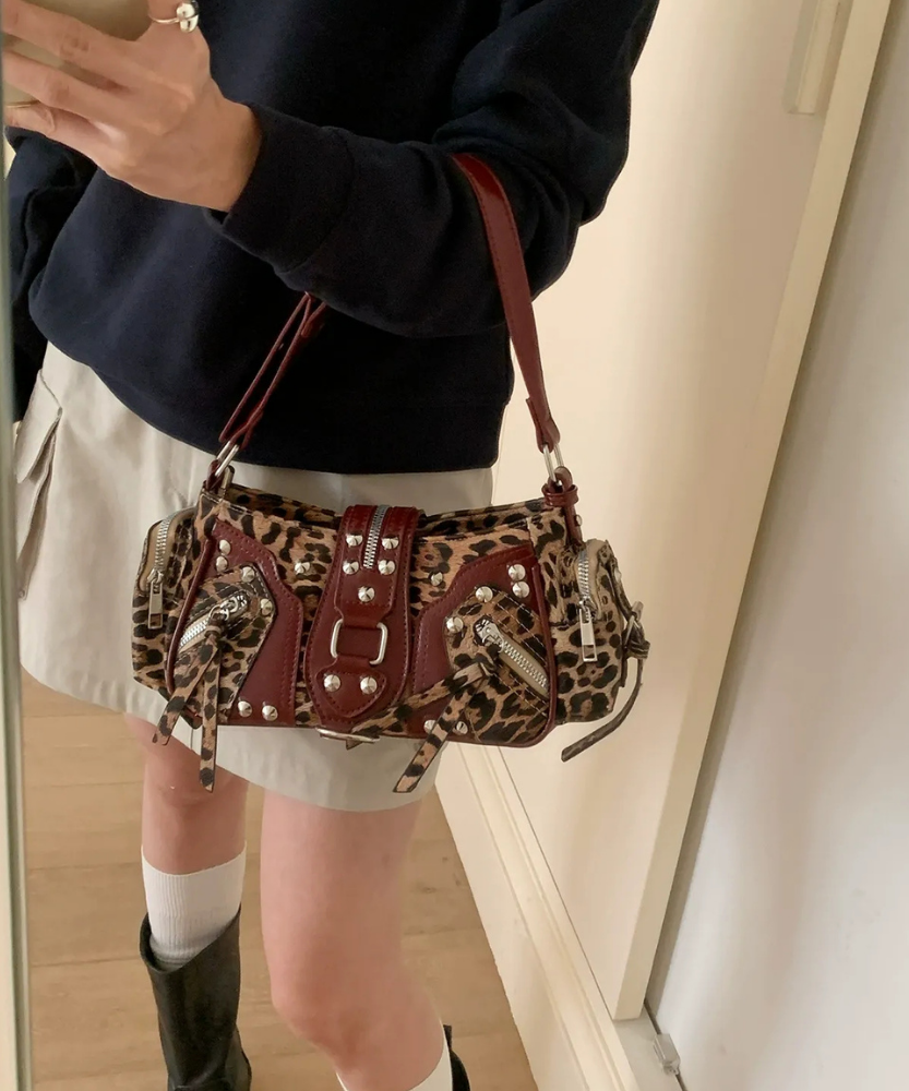 Fauvine Leopard Shoulder Bag