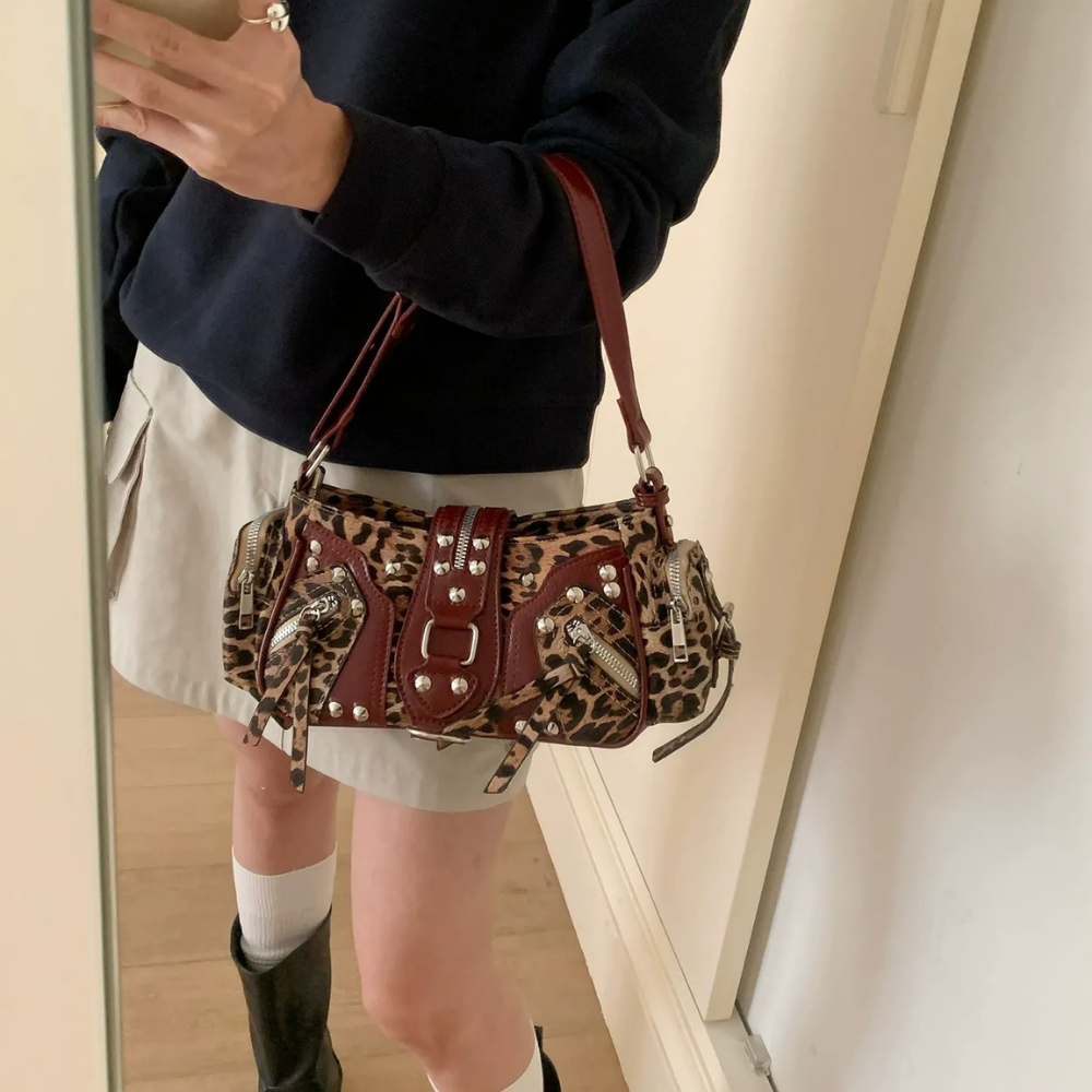 Fauvine Leopard Shoulder Bag