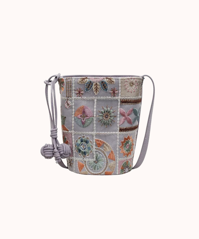 Mosaira Embroidered Bucket Bag