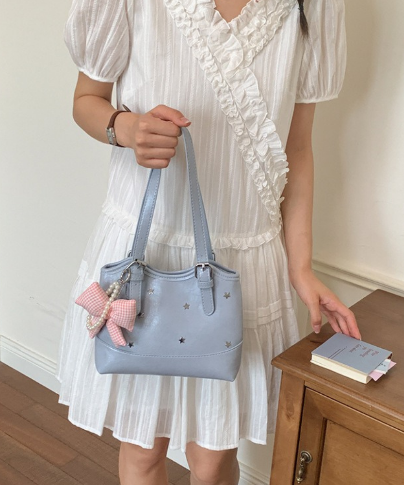 Perlisa Bow Charm Shoulder Bag