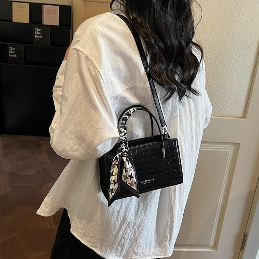 Novera Croc-Embossed Mini Shoulder Bag