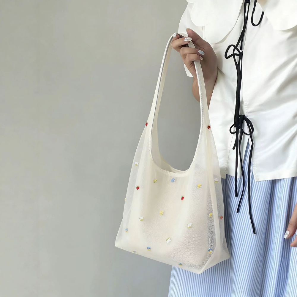 Antria Embroidered Shoulder Bag
