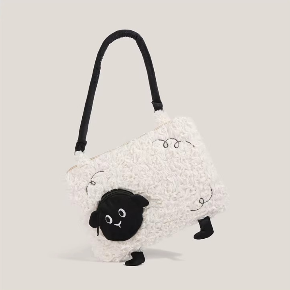 Mielune Plush Sheep Shoulder Bag