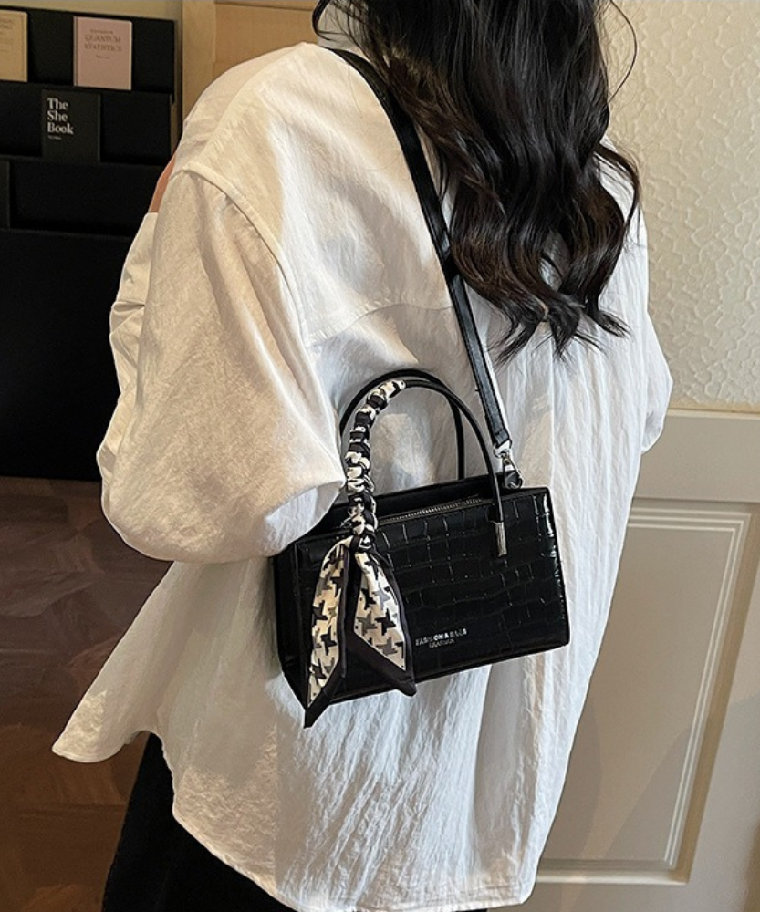 Novera Croc-Embossed Mini Shoulder Bag