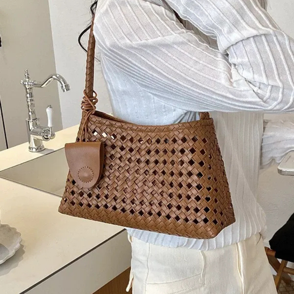 Tesoria Woven Shoulder Bag