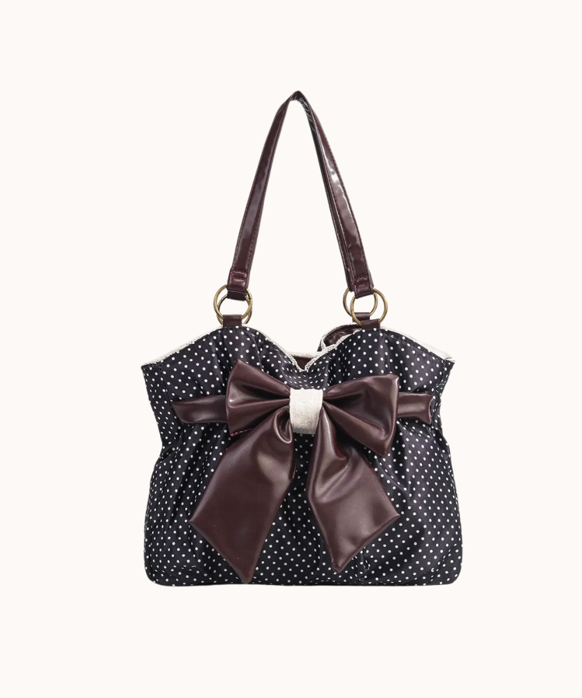 Kaly Ruched Bow Shoulder Bag