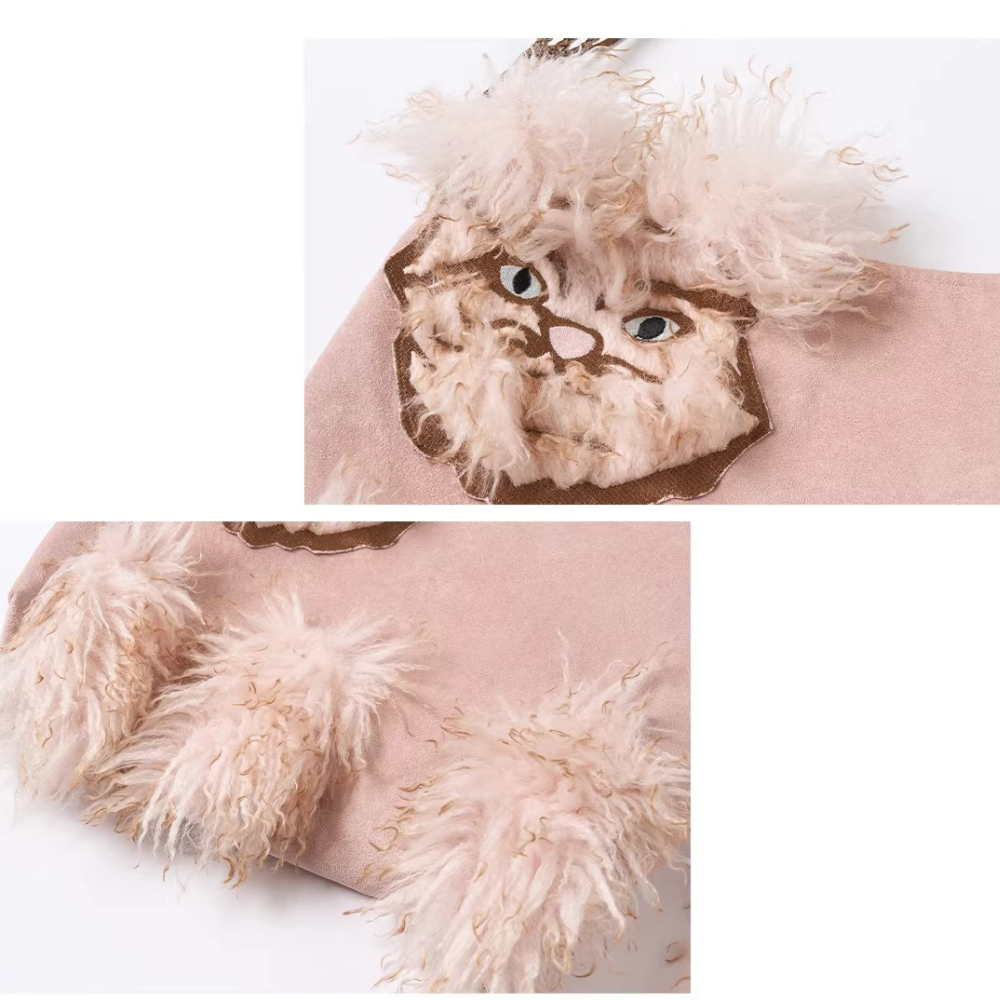 Félinea Faux Fur Cat Shoulder Bag