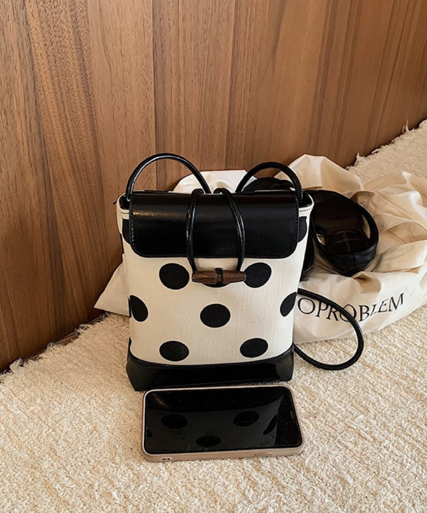 Dotelle Polka Dot Bucket Bag