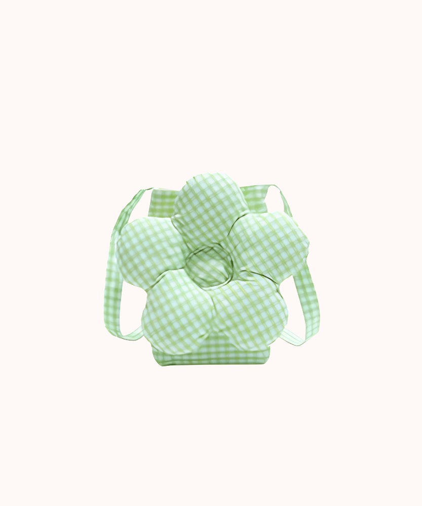 Solenne Gingham Flower Mini Shoulder Bag