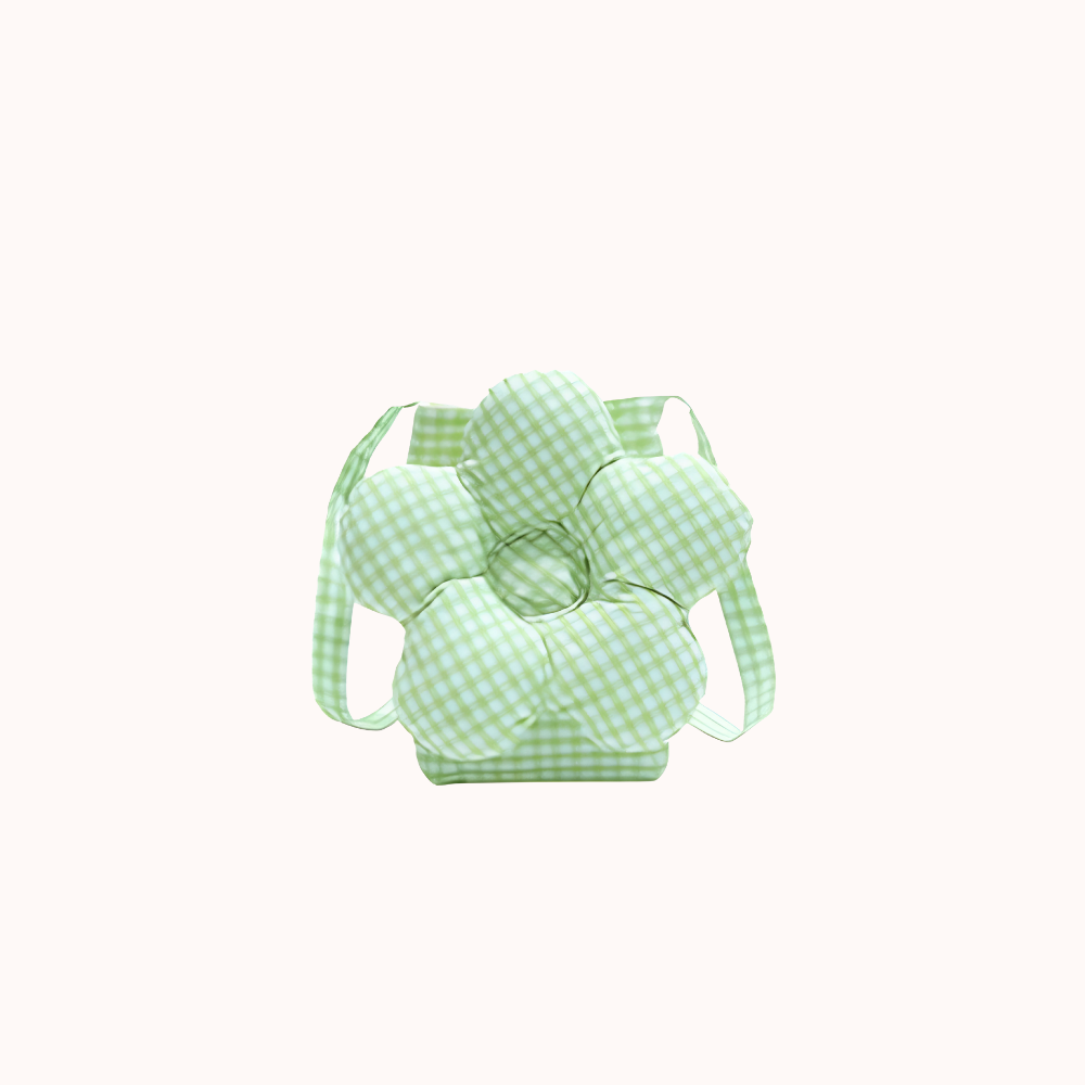 Solenne Gingham Flower Mini Shoulder Bag