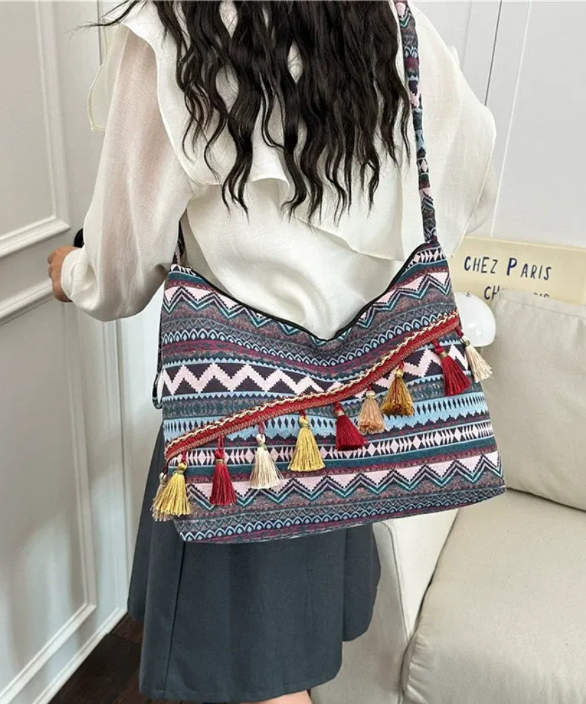 Marivelle Tassel-Trim Tote Bag