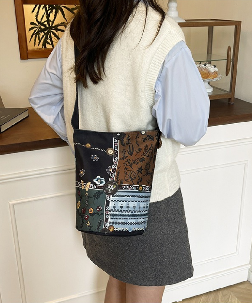 Bérénice Printed Bucket Bag