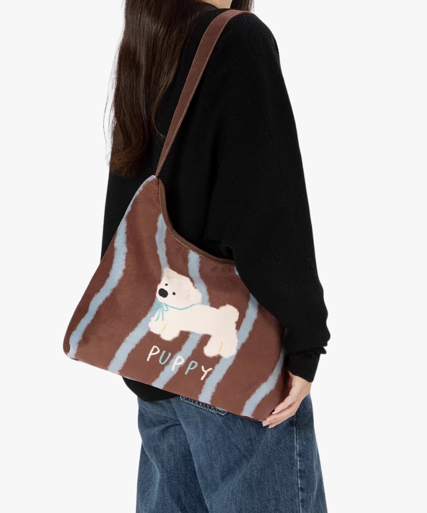 Pupelle Dog Print Shoulder Bag