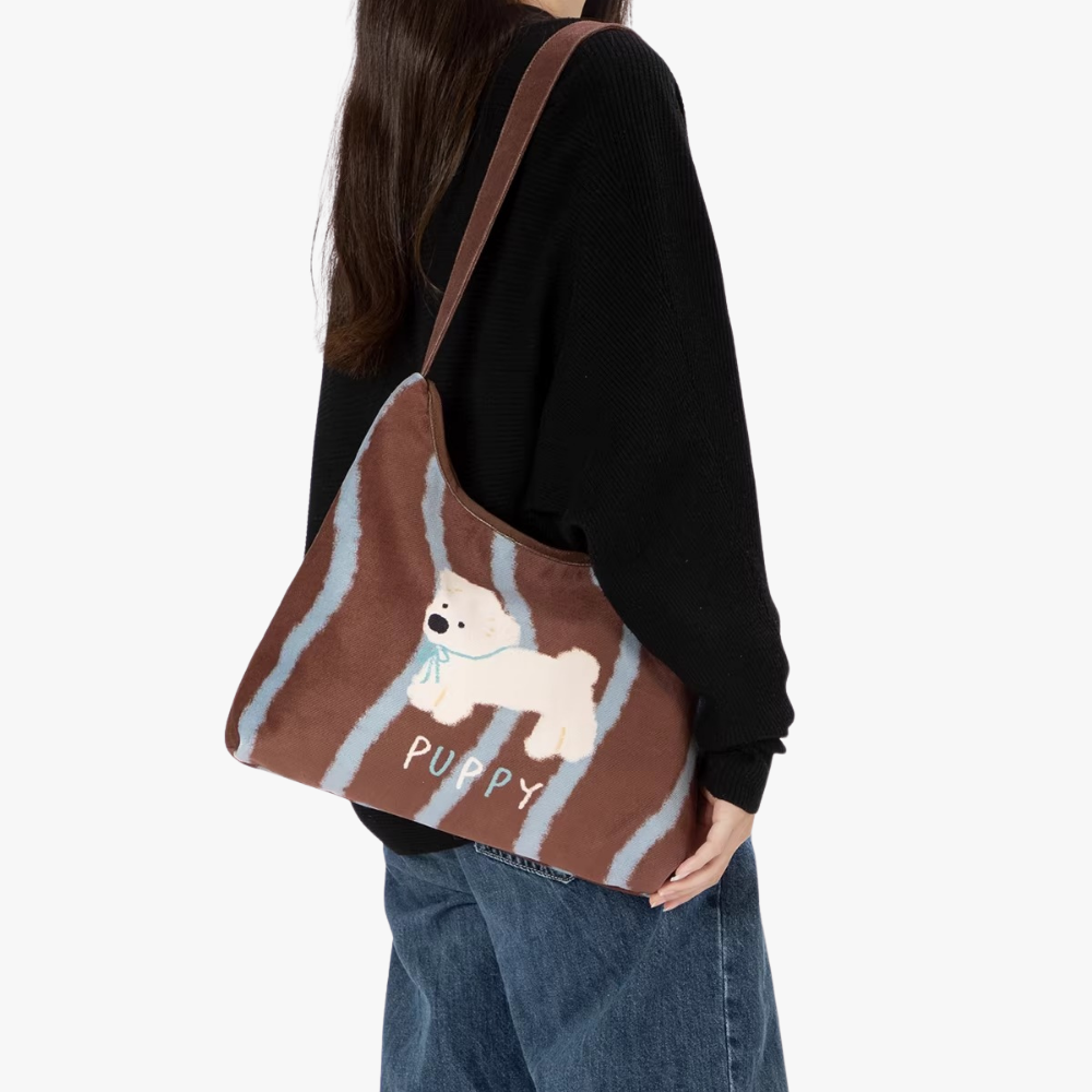 Pupelle Dog Print Shoulder Bag