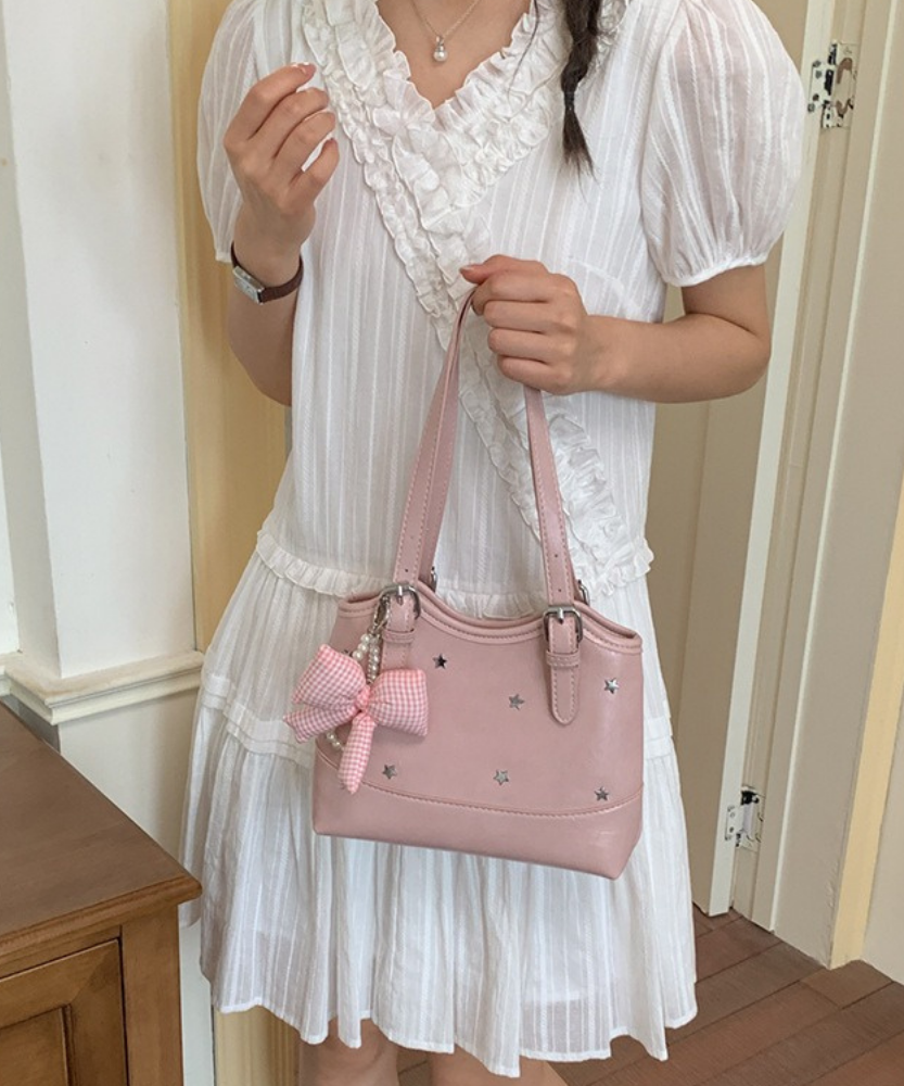 Perlisa Bow Charm Shoulder Bag