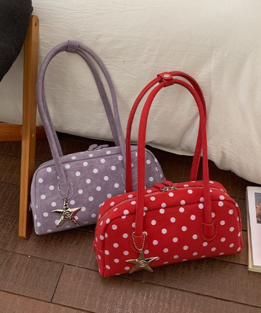 Poléris Polka Dot Barrel Bag