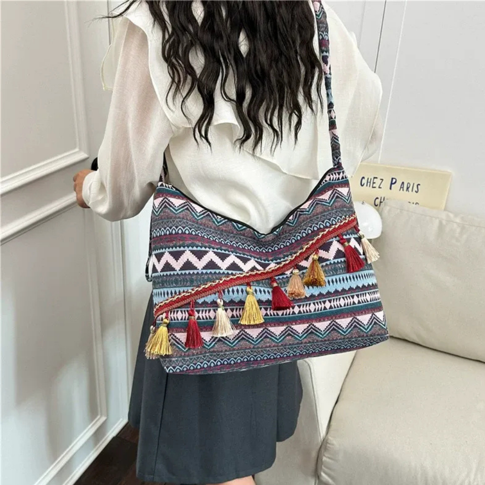 Marivelle Tassel-Trim Tote Bag