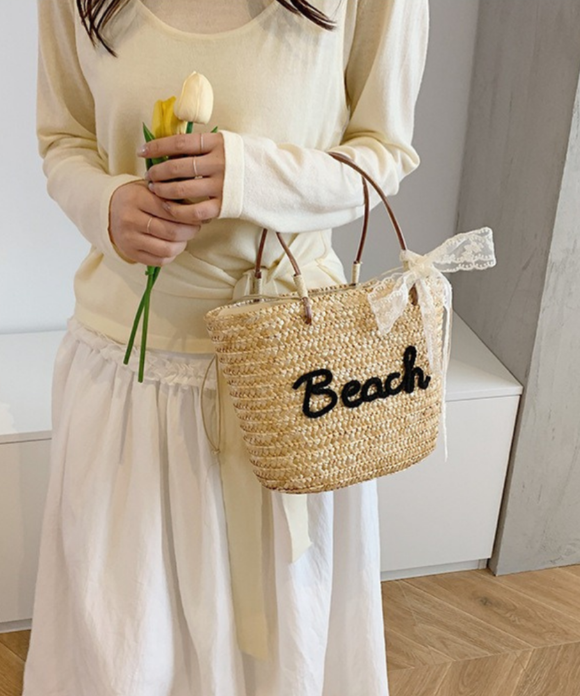 Marcelline Woven Mini Tote Bag