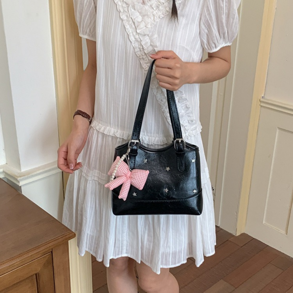 Perlisa Bow Charm Shoulder Bag