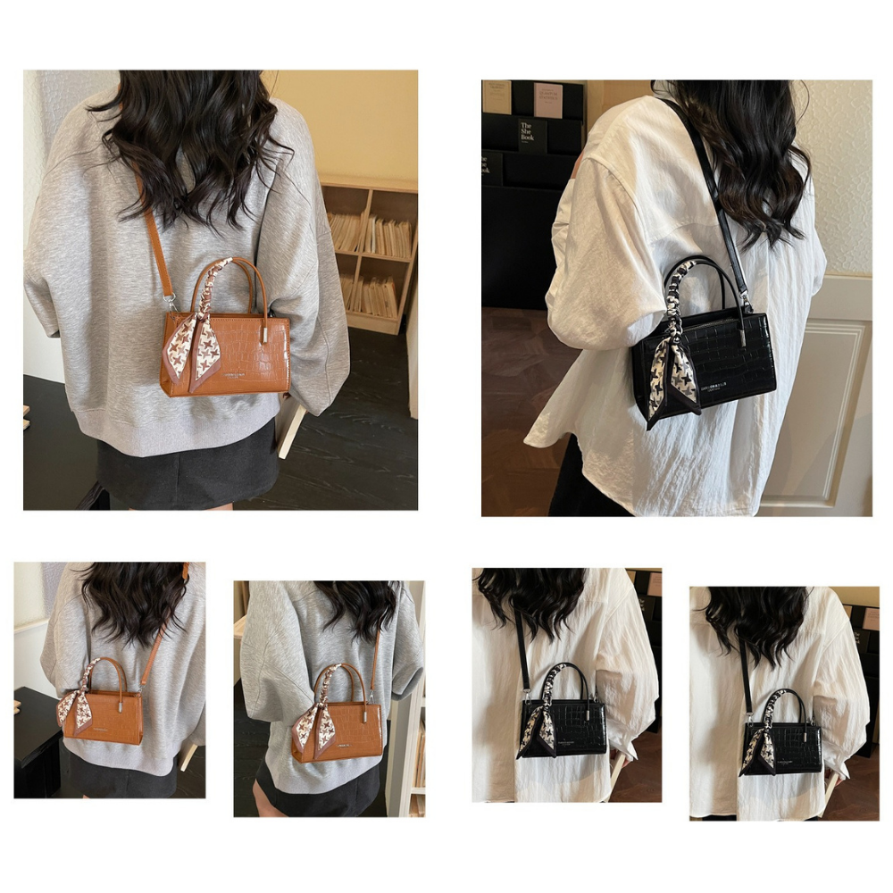 Novera Croc-Embossed Mini Shoulder Bag
