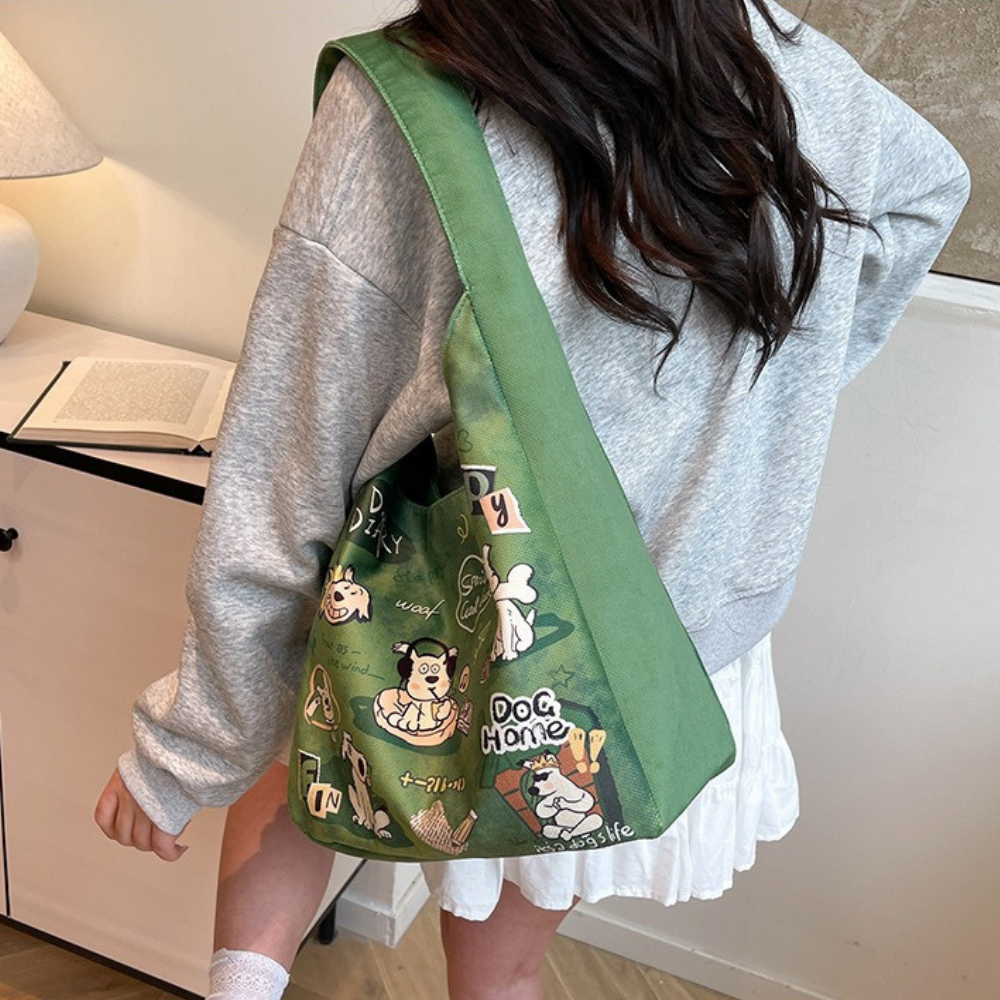 Canella Dog Print Shoulder Bag