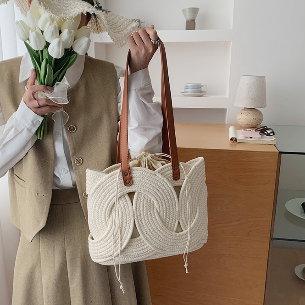 Tyvera Woven Shoulder Bag