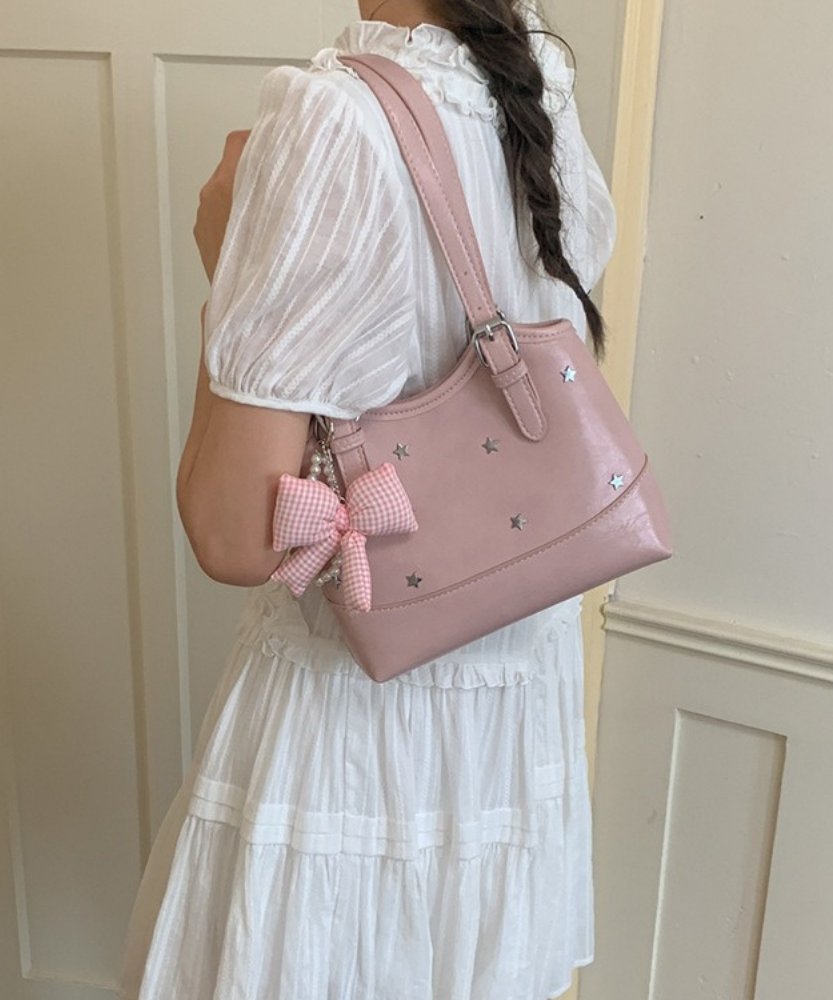 Perlisa Bow Charm Shoulder Bag