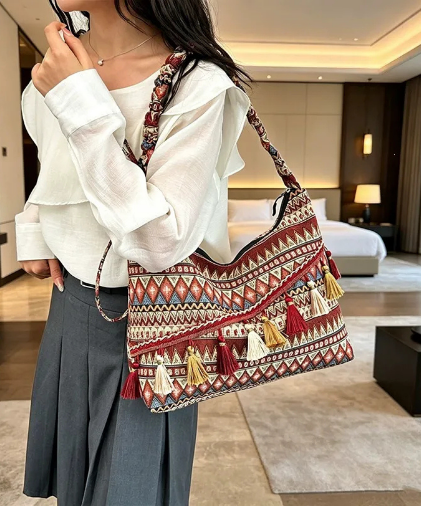 Marivelle Tassel-Trim Tote Bag