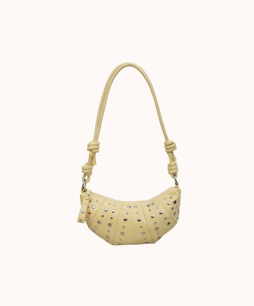 Tavrina Studded Croissant Shoulder Bag