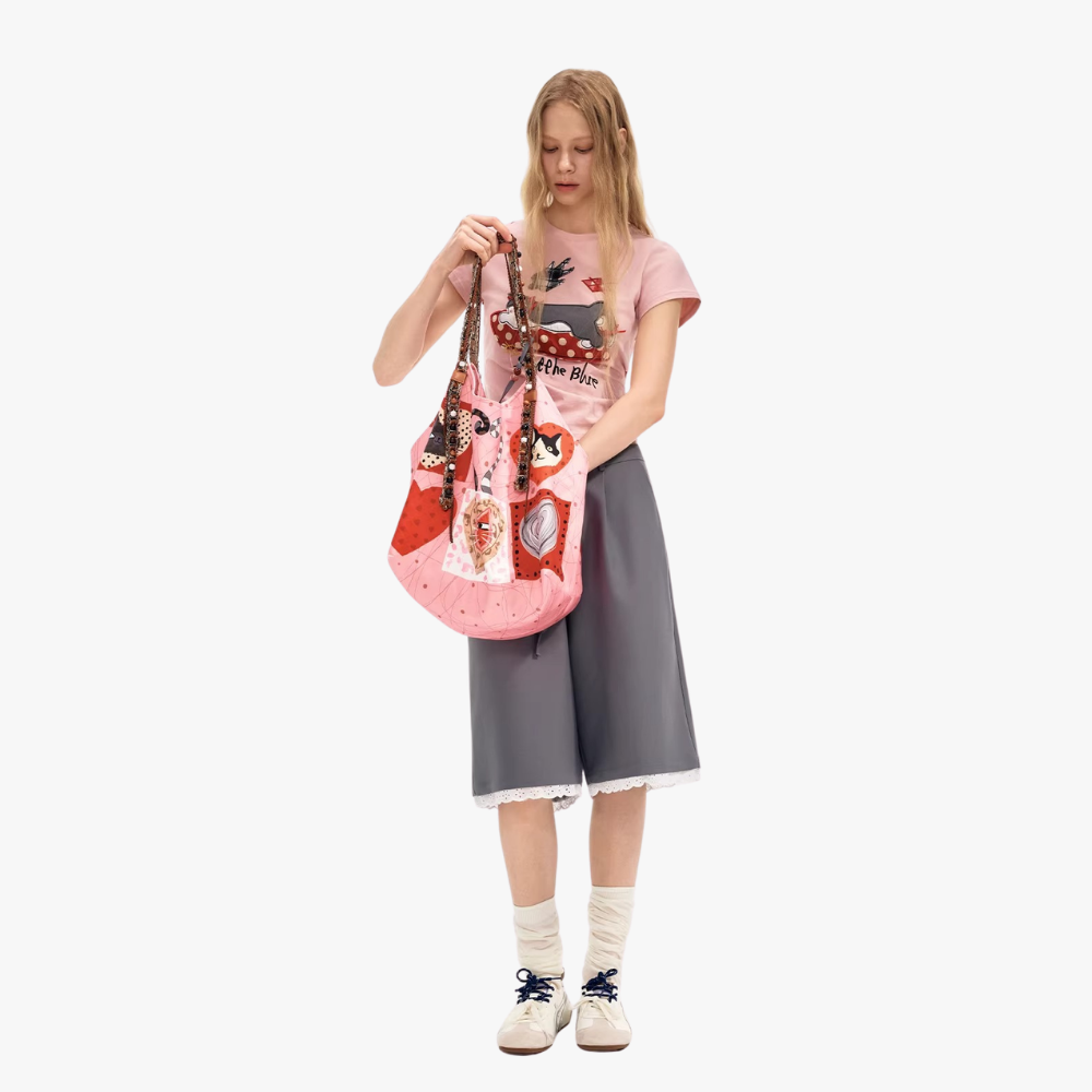 Cœuria Cat Print Shoulder Bag