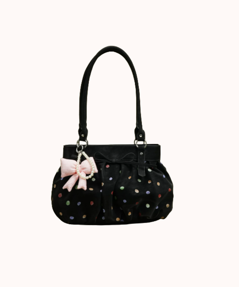 Caspina Polka Dot Shoulder Bag