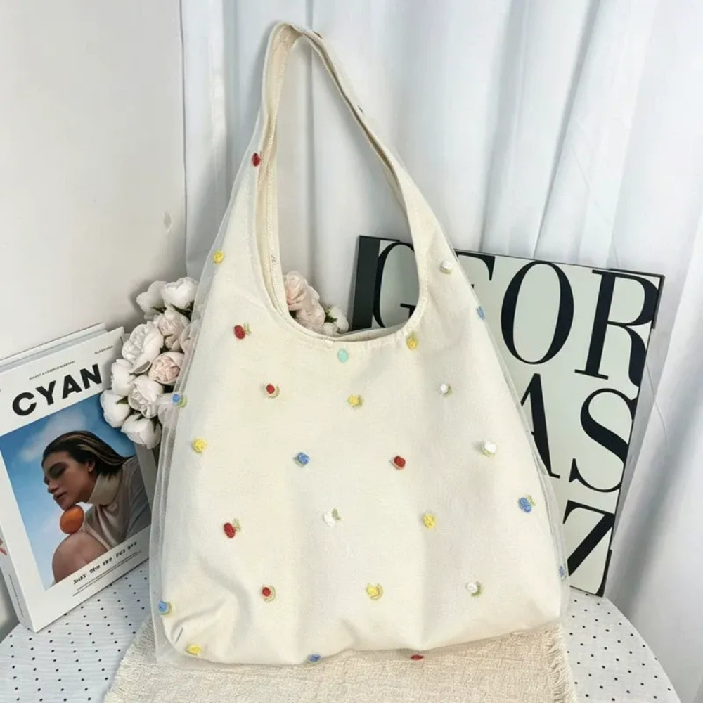 Antria Embroidered Shoulder Bag
