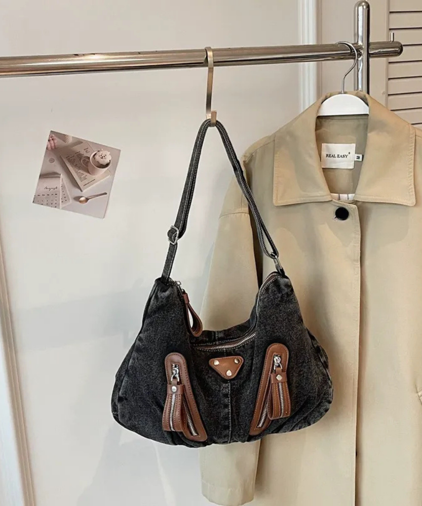 Indara Denim Shoulder Bag