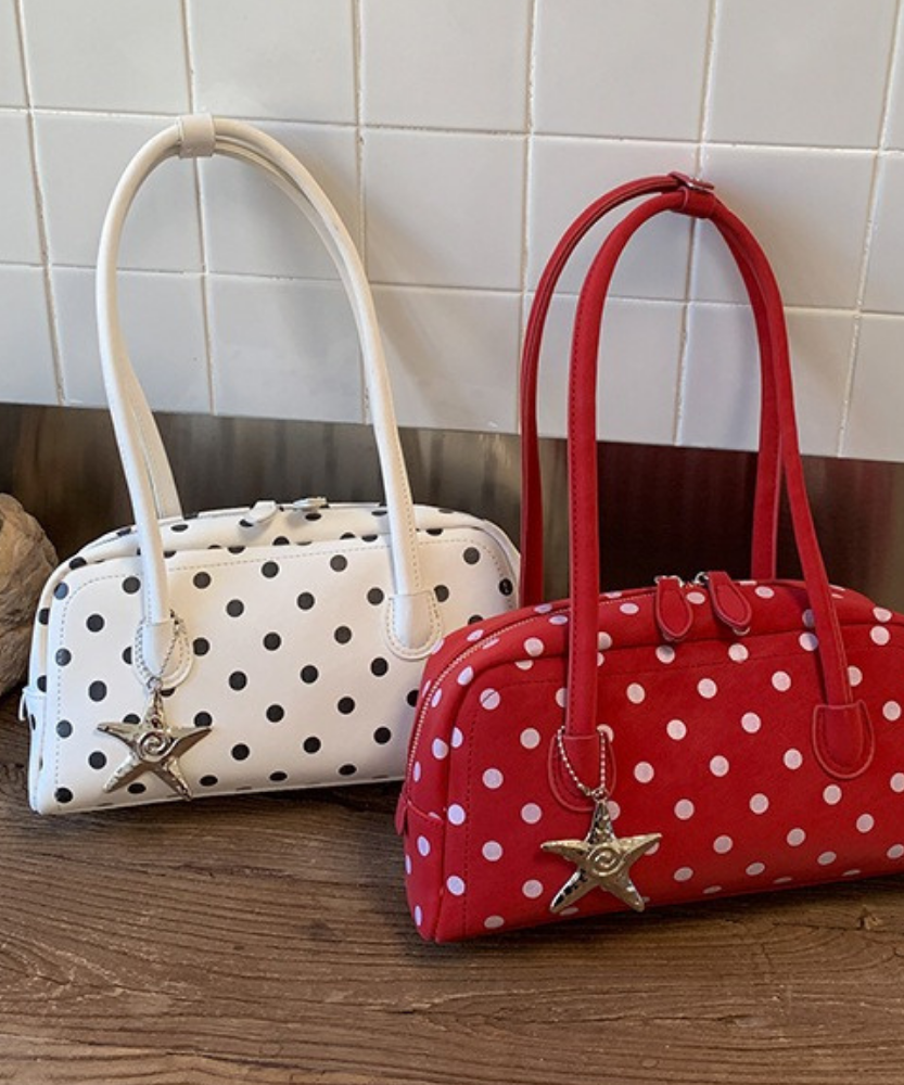 Poléris Polka Dot Barrel Bag