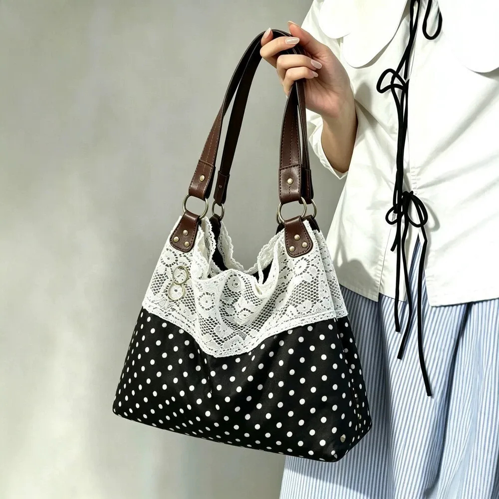 Nivoria Polka Dot Shoulder Bag