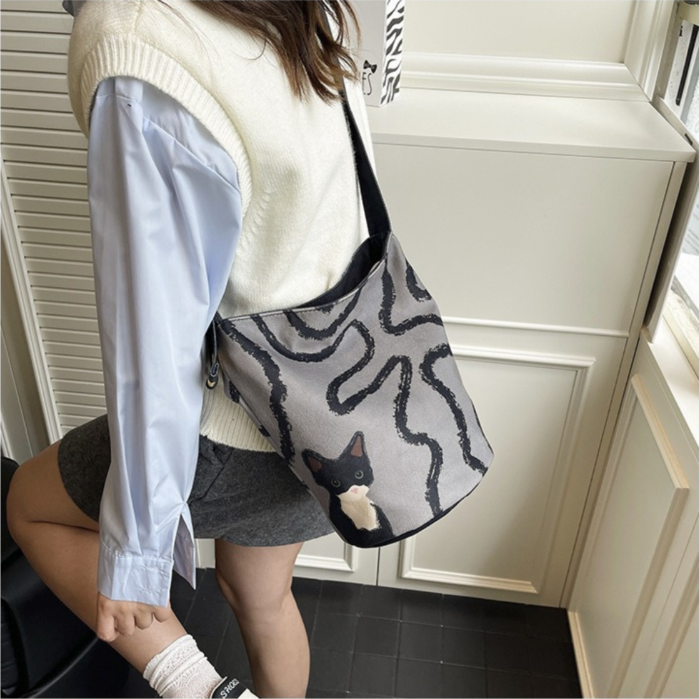 Bérénice Printed Bucket Bag