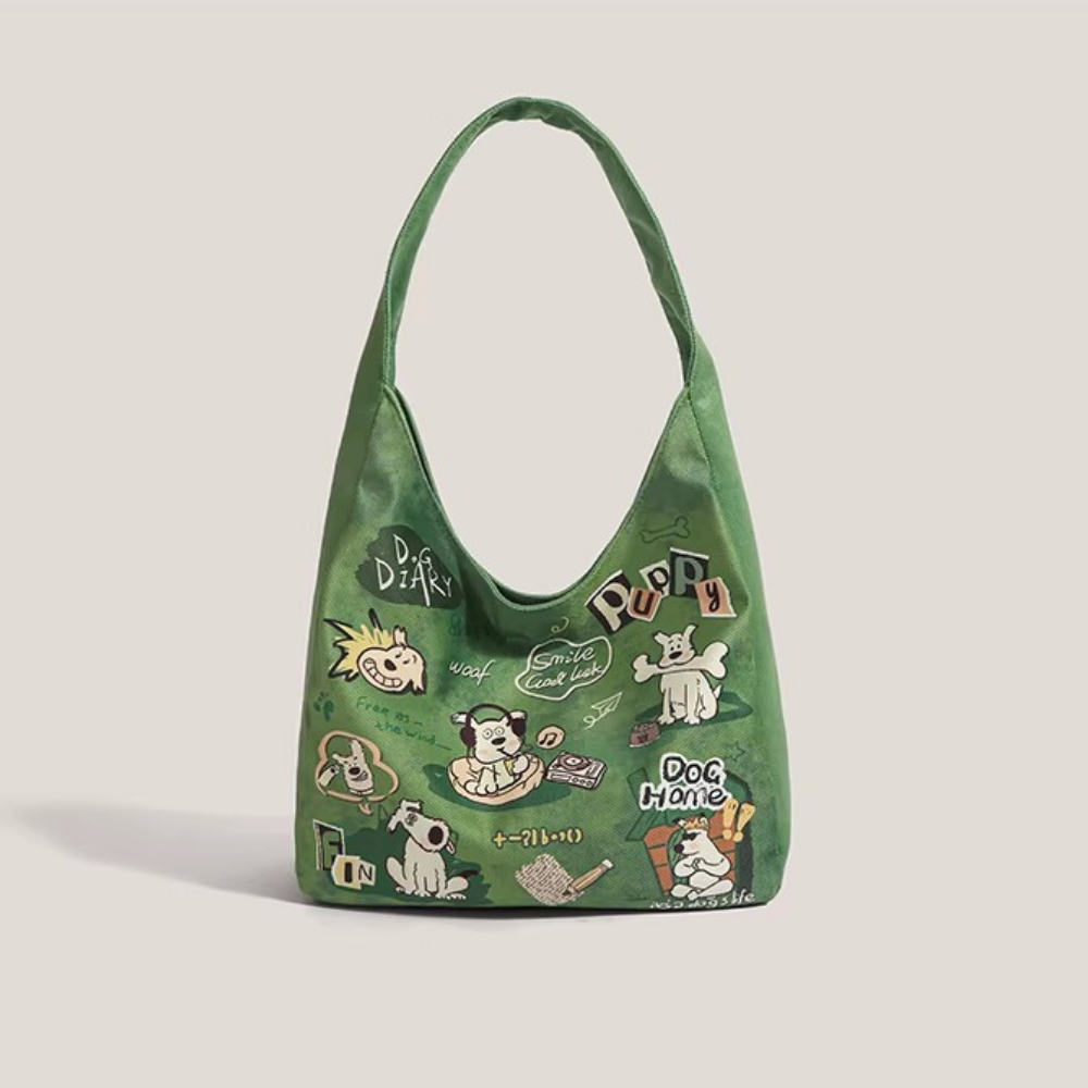 Canella Dog Print Shoulder Bag