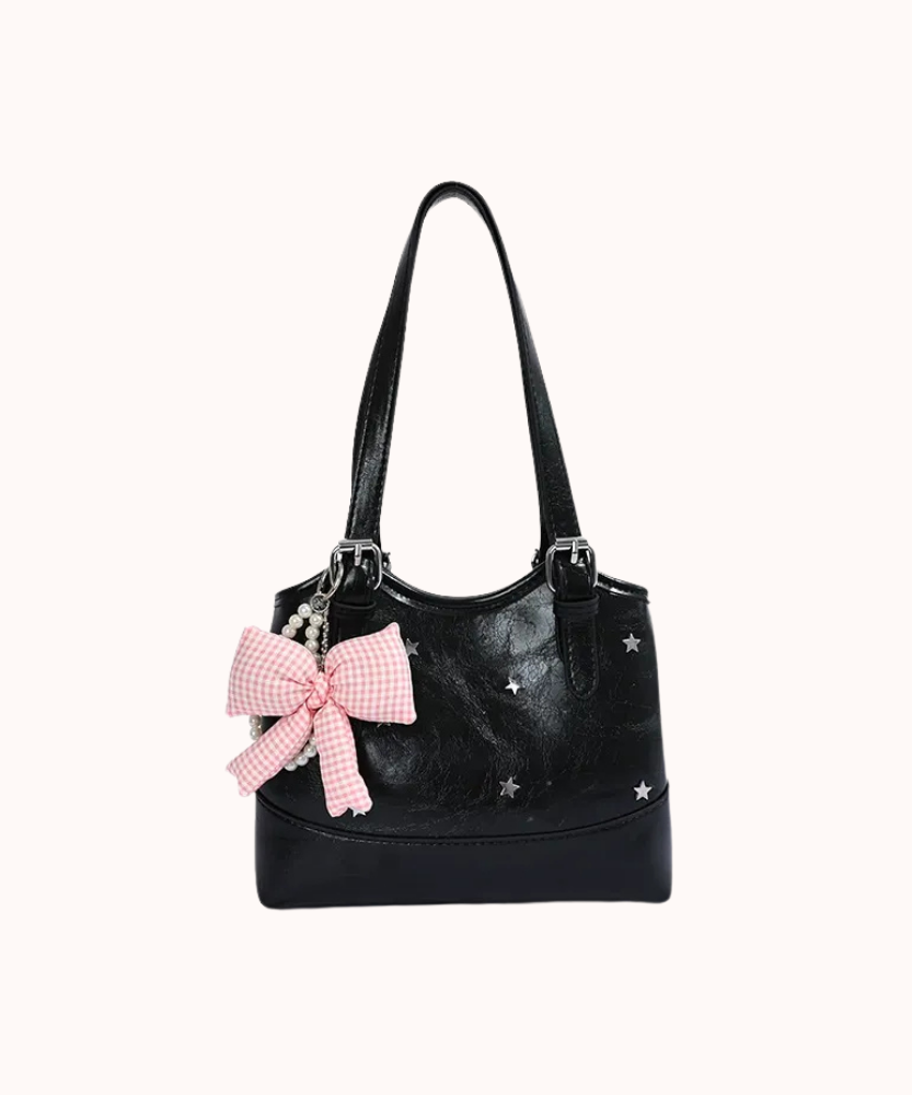 Perlisa Bow Charm Shoulder Bag