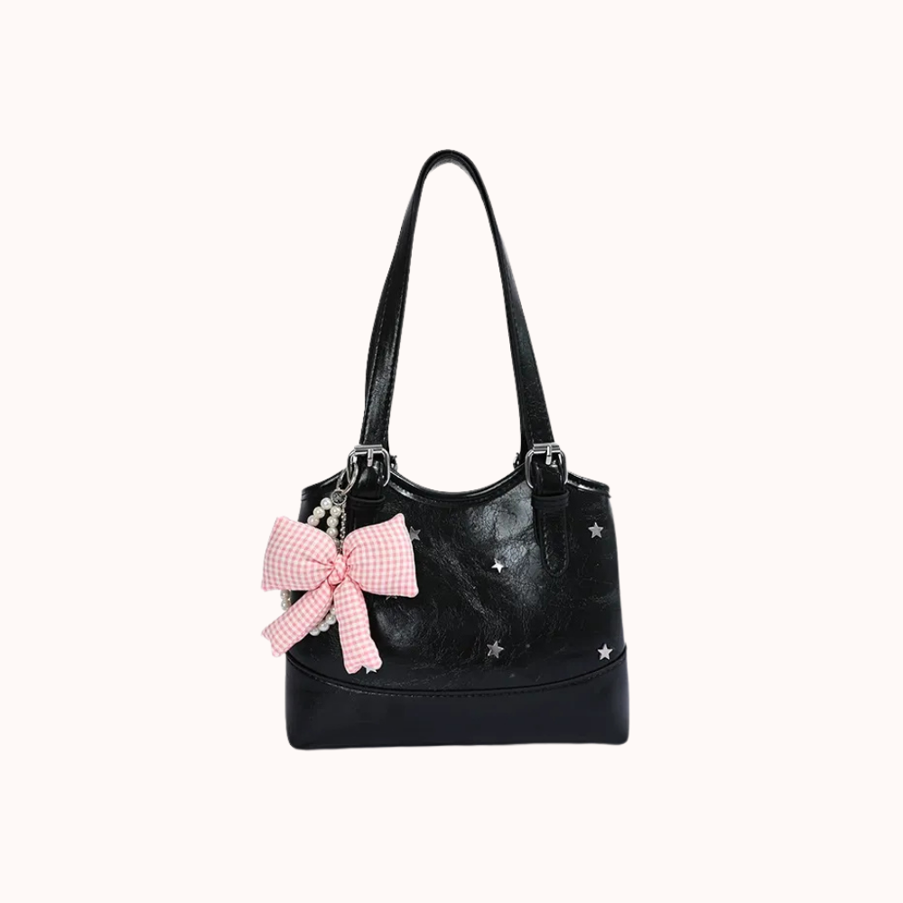 Perlisa Bow Charm Shoulder Bag