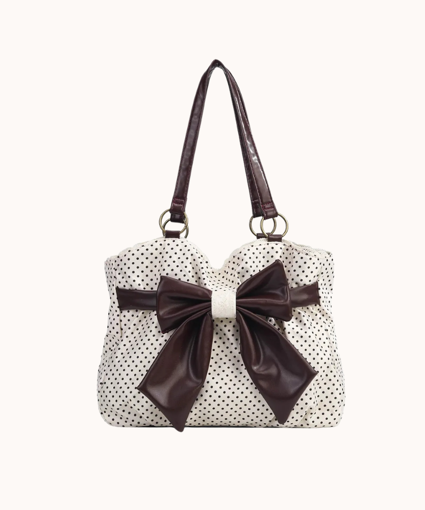Kaly Ruched Bow Shoulder Bag