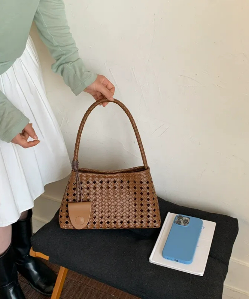 Tesoria Woven Shoulder Bag