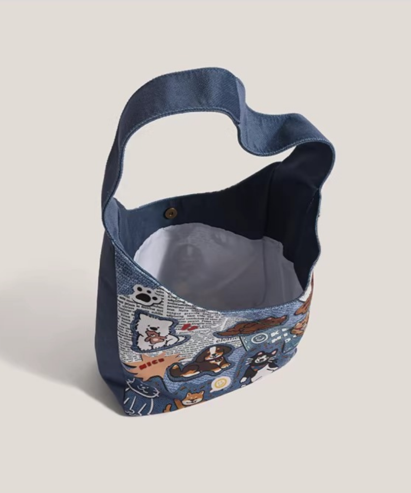 Canella Dog Print Shoulder Bag