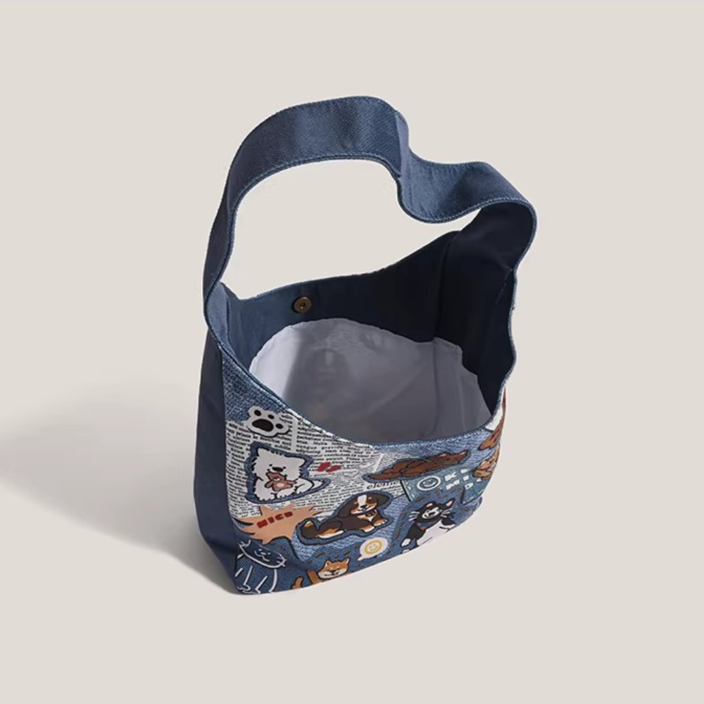Canella Dog Print Shoulder Bag