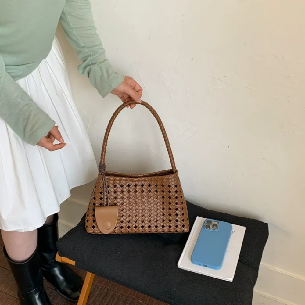 Tesoria Woven Shoulder Bag