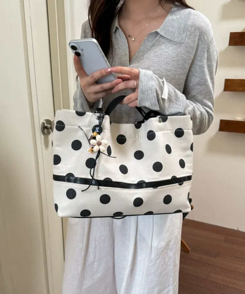 Poisara Polka Dot Tote Bag