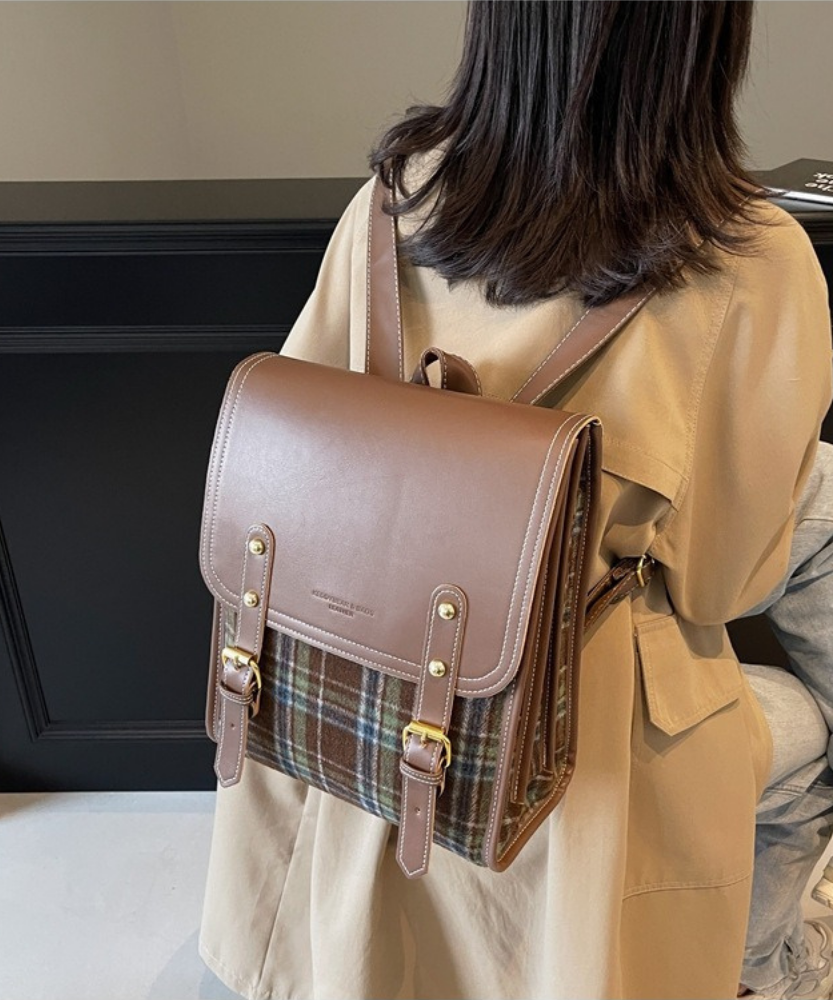 Kavira Plaid Backpack