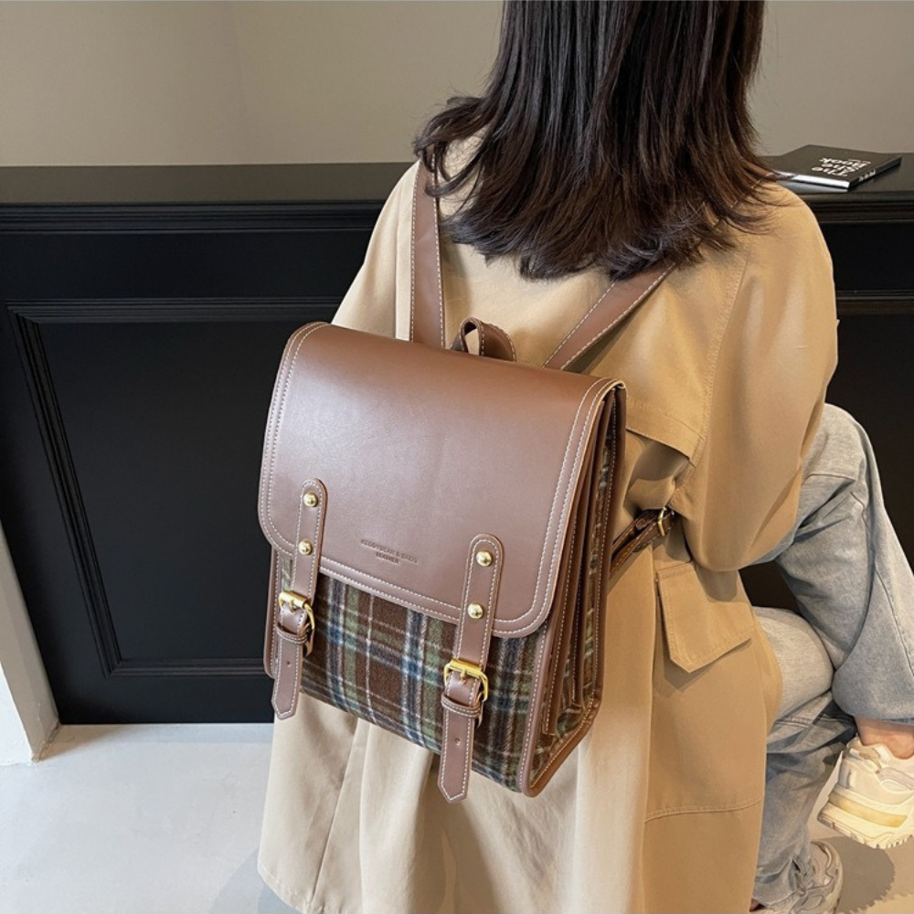 Kavira Plaid Backpack