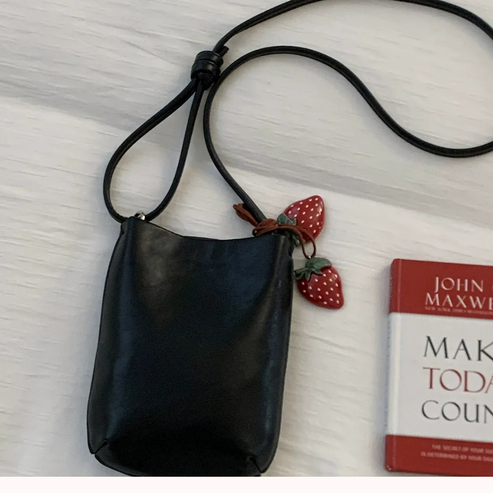 Fruttina Strawberry Charm Bucket Bag