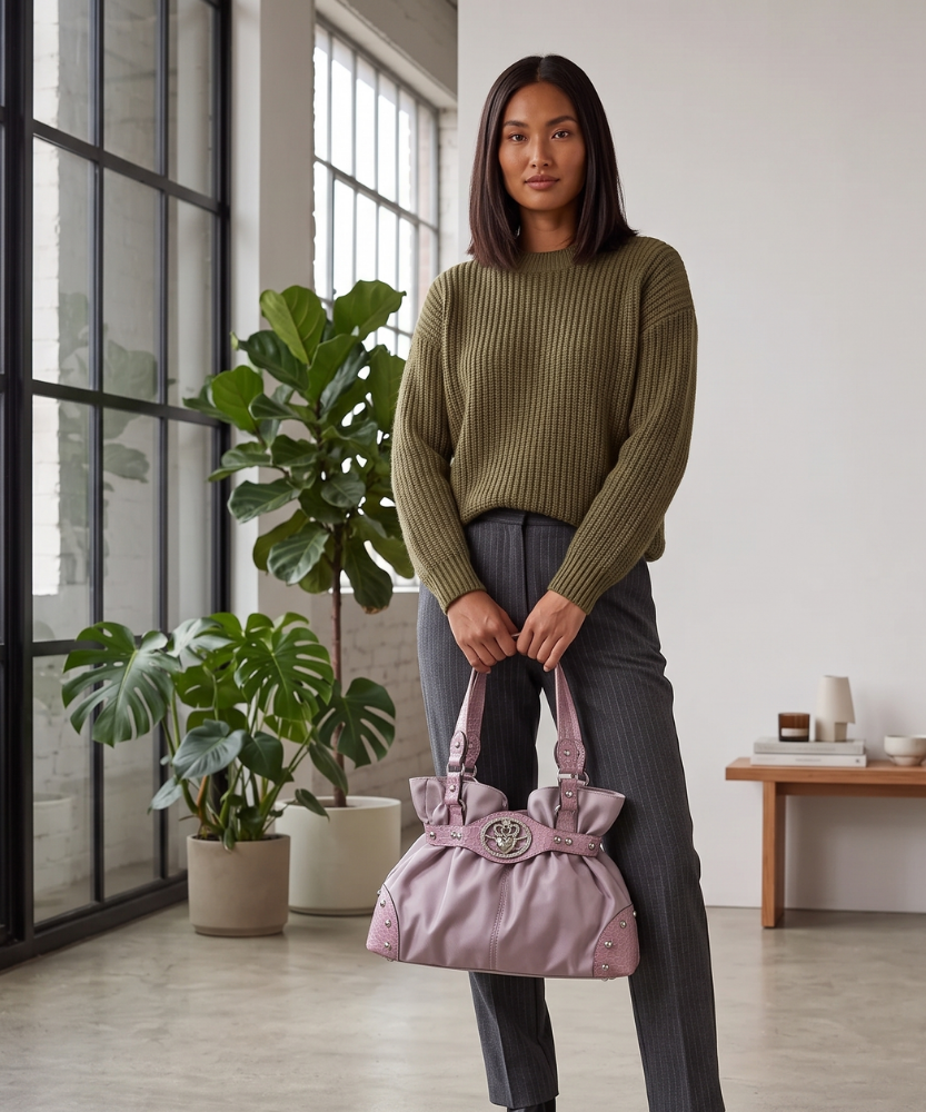 Tivana Ruched Shoulder Bag