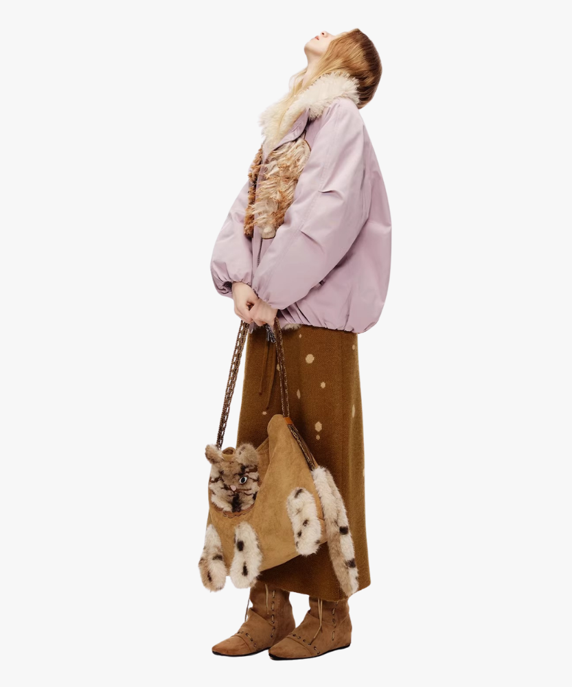 Félinea Faux Fur Cat Shoulder Bag